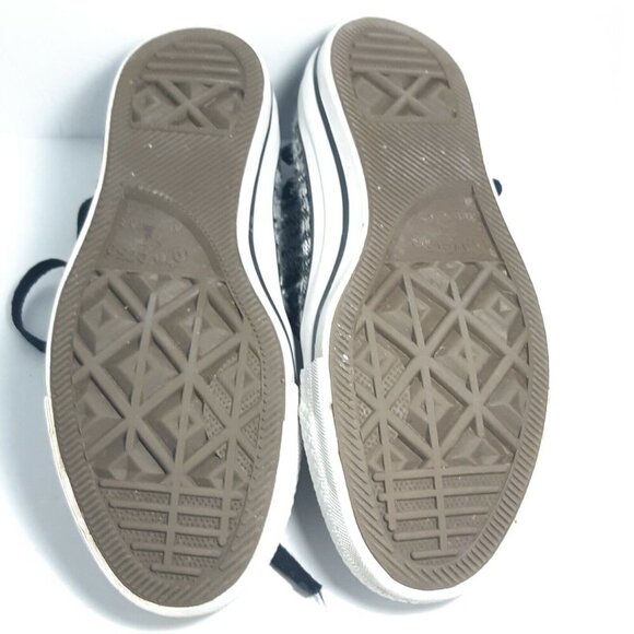 Converse High Hi Top Sneakers Shoes Gray Black Space Dye Knit Womens 6 Mens 4 - Picture 11 of 12